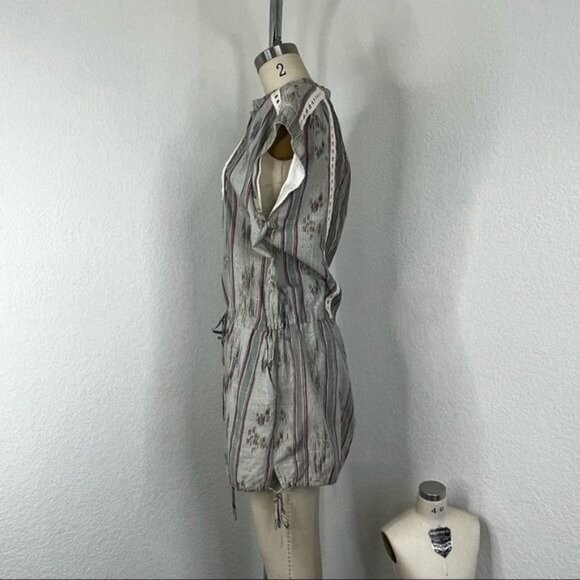 SUNO Ikat SS Runway Romper Lace Bloomers - Picture 5 of 9